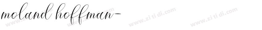 moland hoffman字体转换